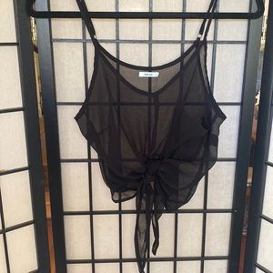 Kimchi Blue Black Sheer Tank | SZ Sm